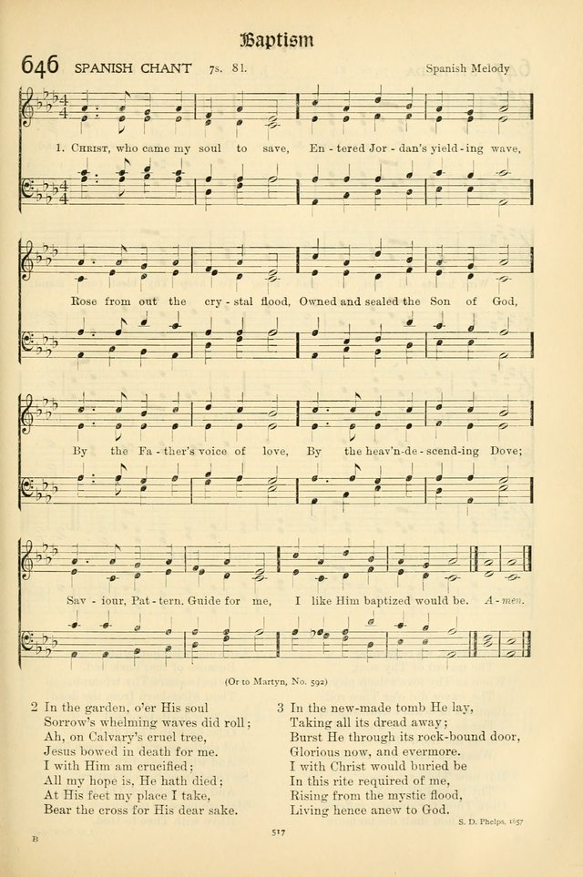 In Excelsis: Hymns with Tunes for Christian Worship. 7th ed. page 525