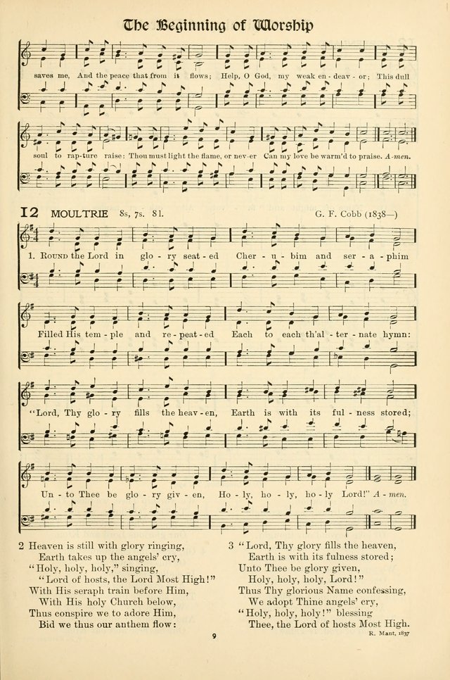 In Excelsis: Hymns with Tunes for Christian Worship. 7th ed. page 9