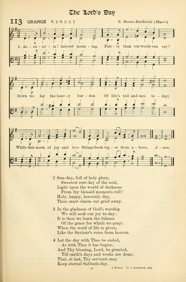 In Excelsis: Hymns with Tunes for Christian Worship. 7th ed. page 91
