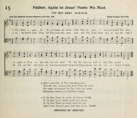 The Institute Hymnal page 15