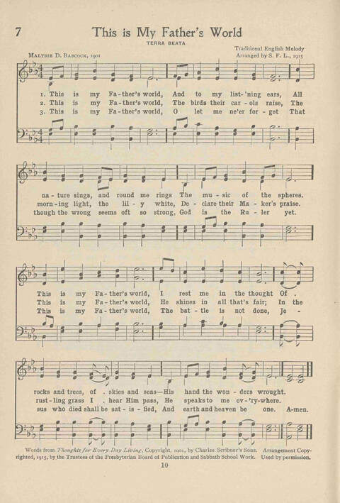Institute Hymns and  Songs page 10