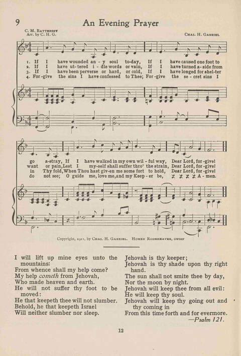 Institute Hymns and  Songs page 12