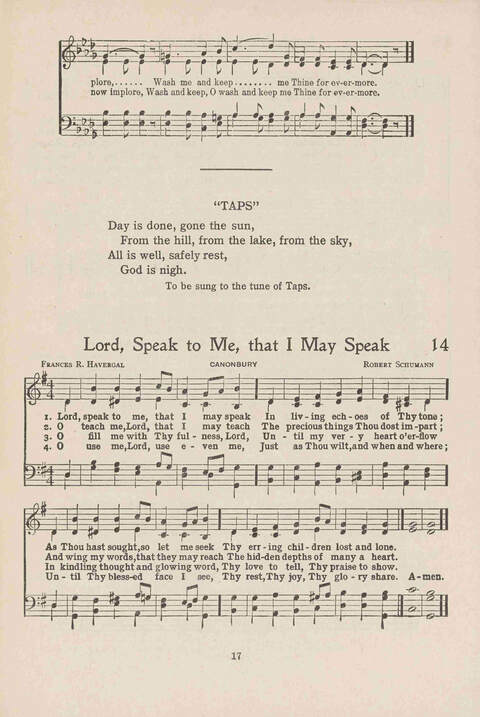 Institute Hymns and  Songs page 17