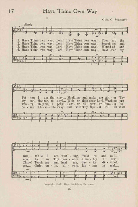Institute Hymns and  Songs page 20