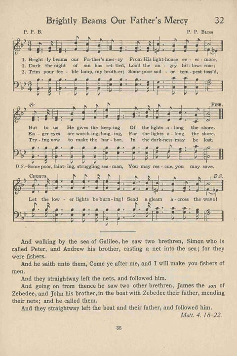 Institute Hymns and  Songs page 35