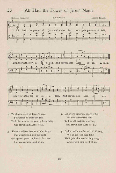 Institute Hymns and  Songs page 36