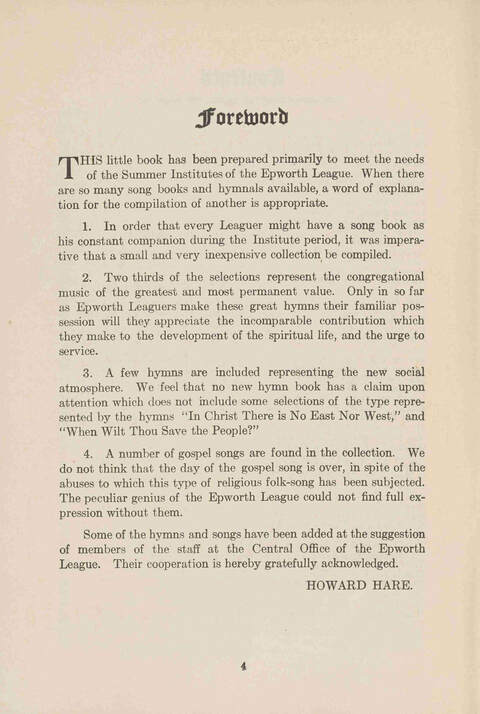 Institute Hymns and  Songs page 4