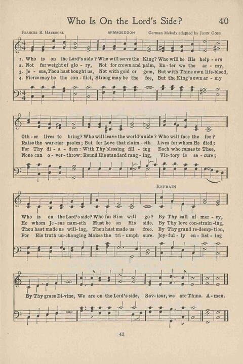 Institute Hymns and  Songs page 43