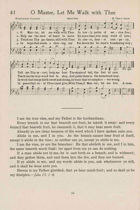 Institute Hymns and  Songs page 44
