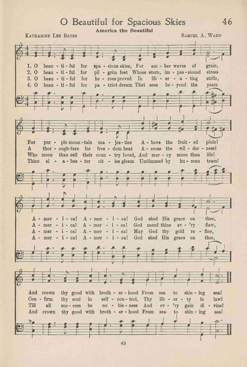 Institute Hymns and  Songs page 49