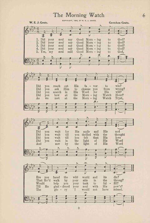 Institute Hymns and  Songs page 9