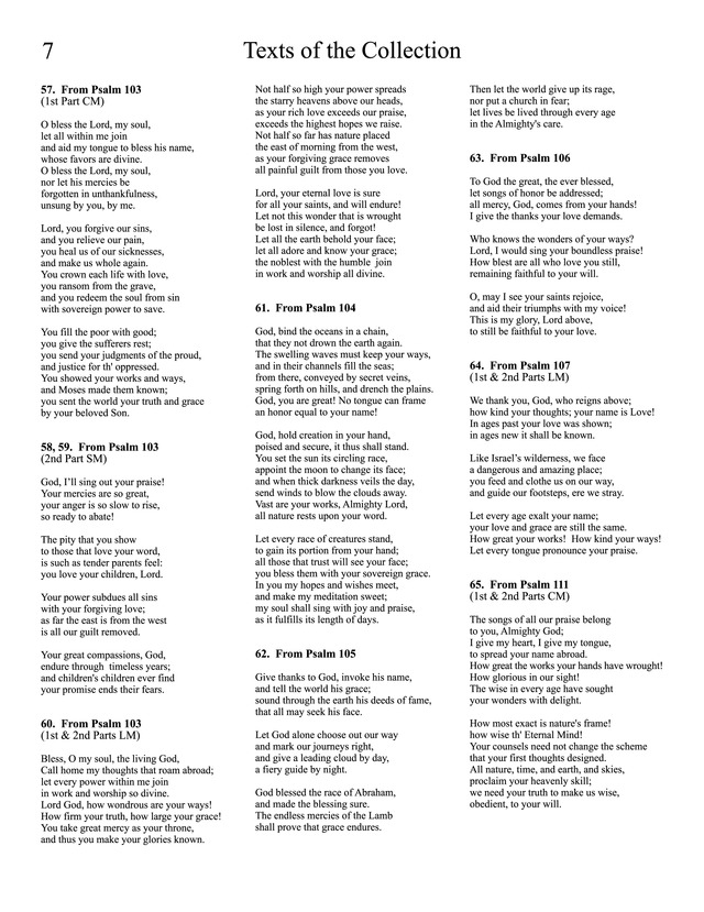 In Melody and Songs: hymns from the Psalm versions of Isaac Watts page 124