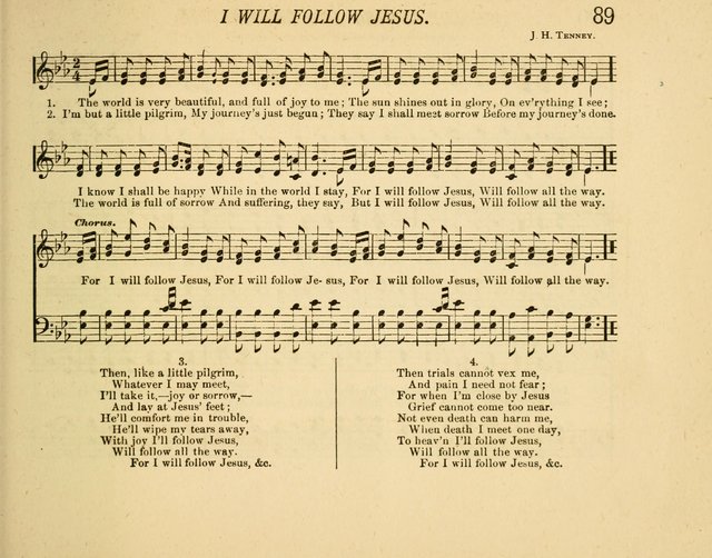 Infant Praises: a collection of sacred songs, hymns, and music, for use in the Sabbath school primary department page 89
