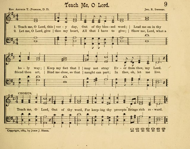 Infant Praises: a collection of sacred songs, hymns, and music, for use in the Sabbath school primary department page 9