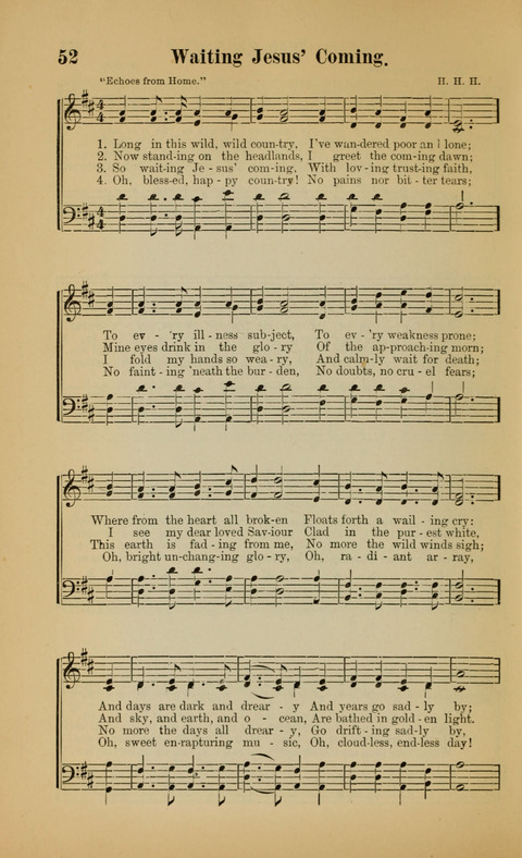 The Iris: Songs of Jesus, for Sunday-schools and devotional meetings page 52