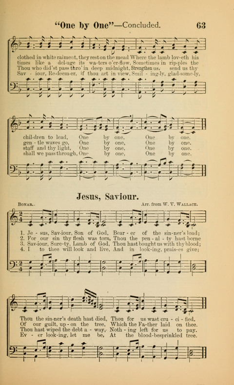 The Iris: Songs of Jesus, for Sunday-schools and devotional meetings page 63