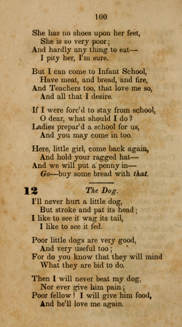 The Infant School and Nursery Hymn Book: being a collection of hymns, original and selected; with an analysis of each, designed to assist mothers and teachers... (3rd ed., rev. and corr.) page 100