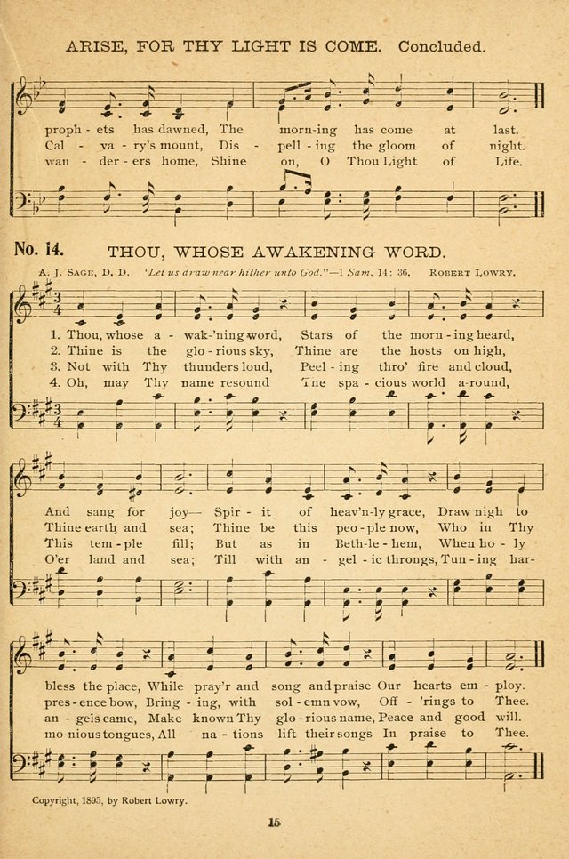 International Song Service: with Bright Gems from fifty authors, for Sunday-schools, gospel meetings, missionary and young people