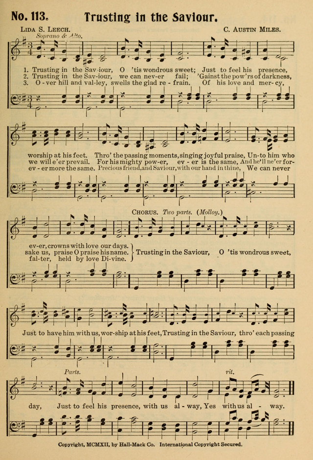 Ideal Sunday School Hymns page 113