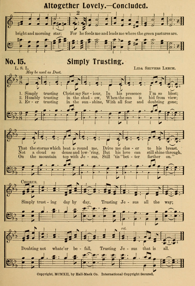Ideal Sunday School Hymns page 15