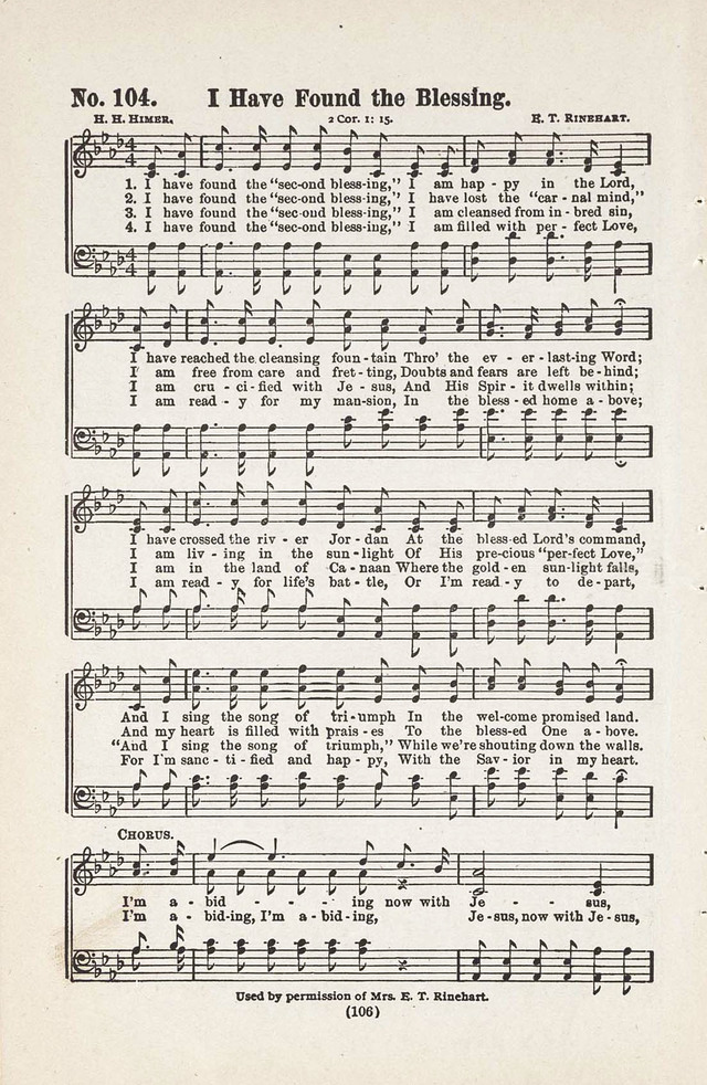 The Joy Bells of Canaan or Burning Bush Songs No. 2 page 104