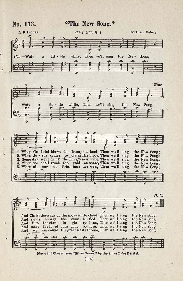 The Joy Bells of Canaan or Burning Bush Songs No. 2 page 113