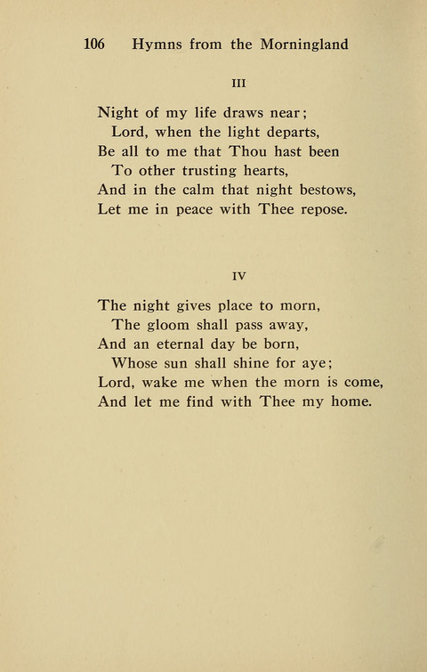 Hymns from the Morningland page 105