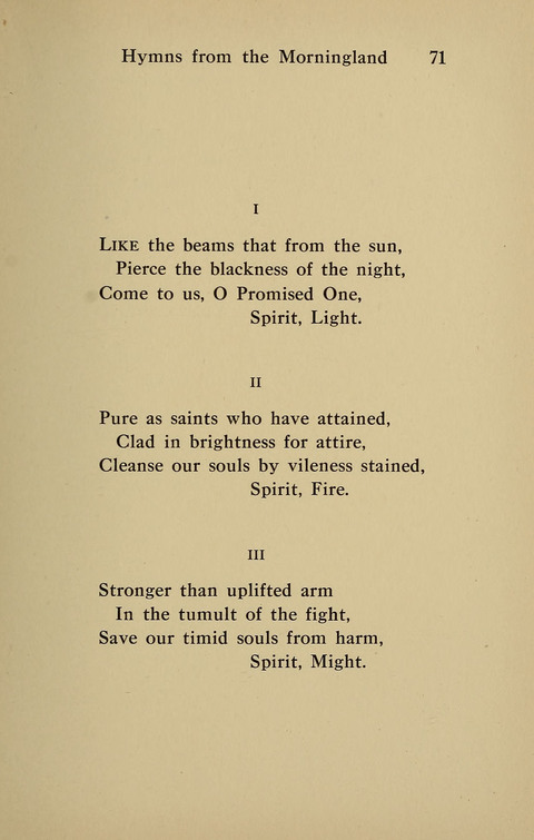 Hymns from the Morningland page 70