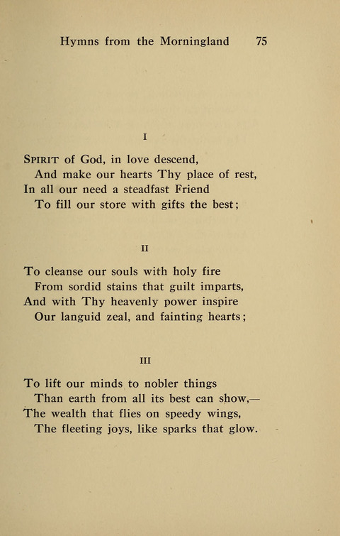 Hymns from the Morningland page 74