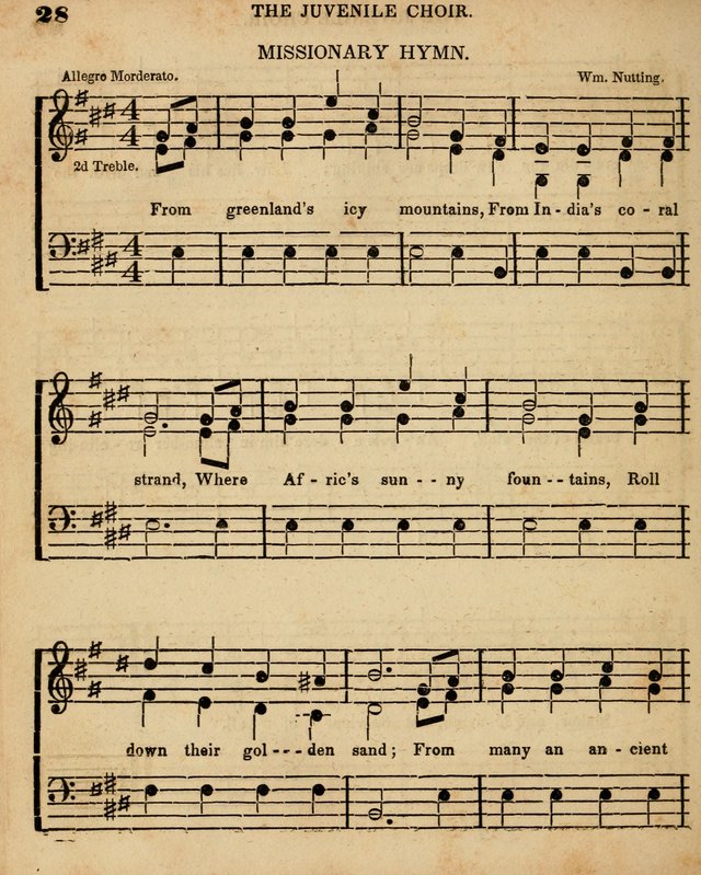 Juvenile Choir: for the use of Sabbath Schools, Bible Classes and the social circle page 28