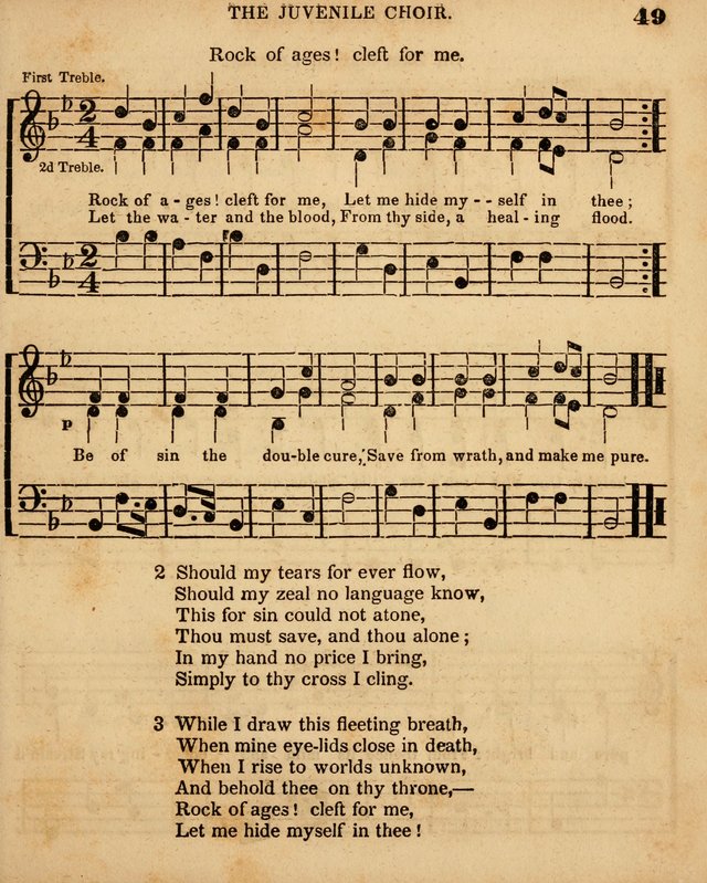 Juvenile Choir: for the use of Sabbath Schools, Bible Classes and the social circle page 49