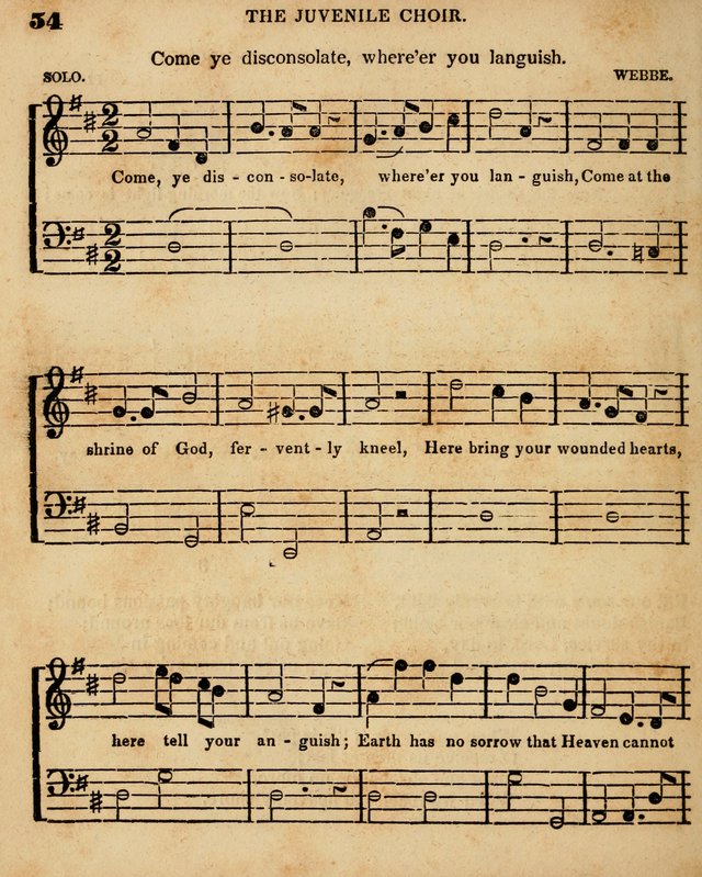 Juvenile Choir: for the use of Sabbath Schools, Bible Classes and the social circle page 54
