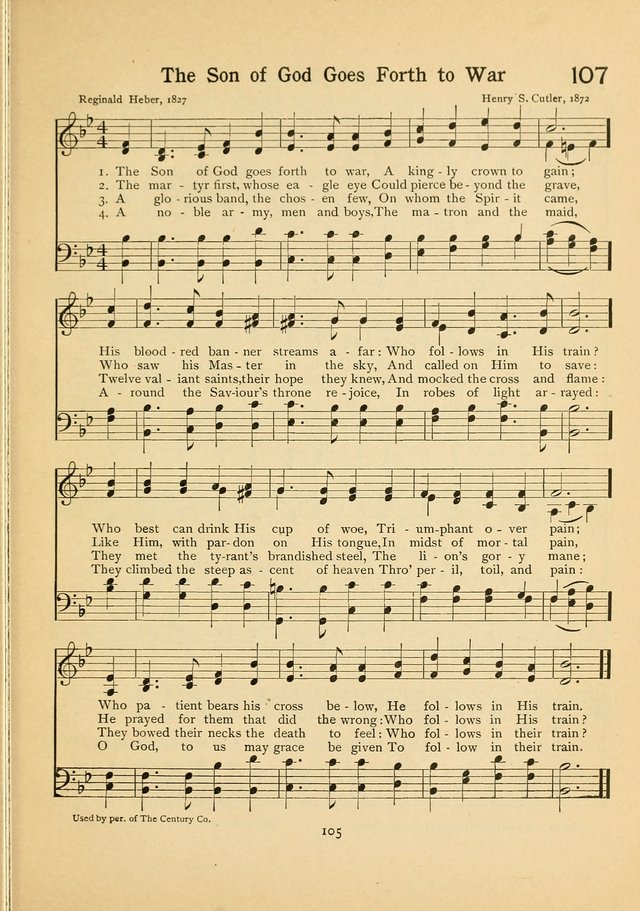 Junior Carols: a collection of sacred songs for Junior Societies, Sunday Schools, the Home Circle page 105