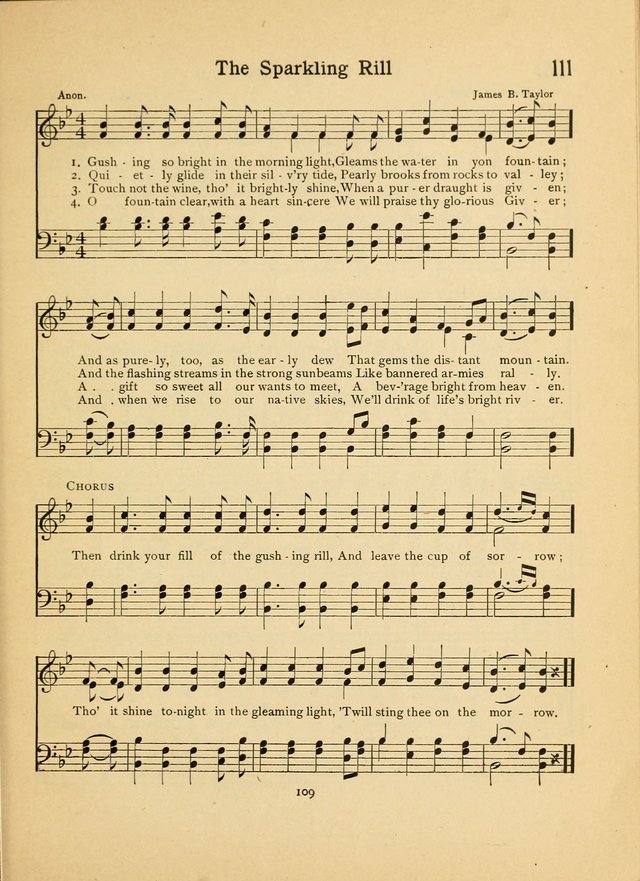 Junior Carols: a collection of sacred songs for Junior Societies, Sunday Schools, the Home Circle page 109