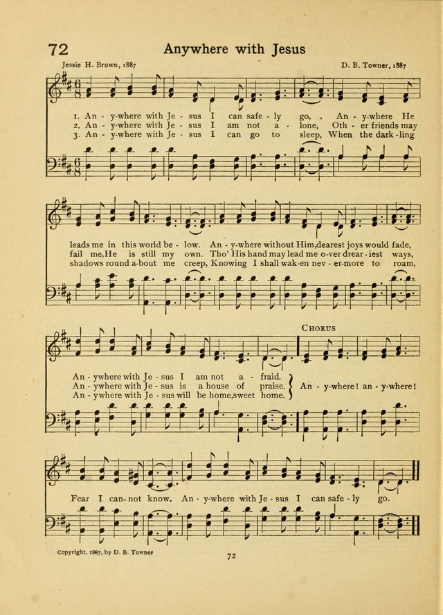 Junior Carols: a collection of sacred songs for Junior Societies, Sunday Schools, the Home Circle page 72