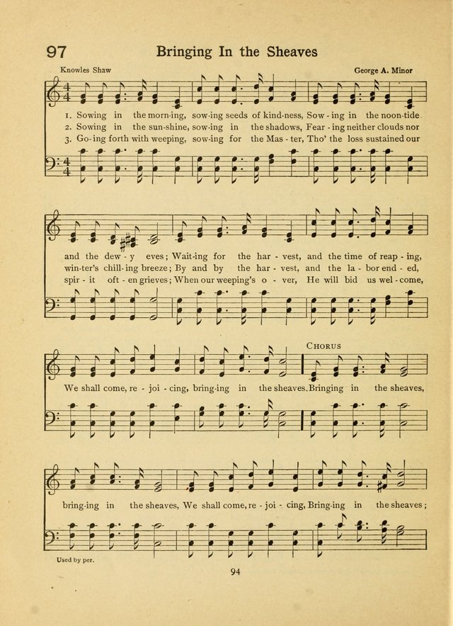 Junior Carols: a collection of sacred songs for Junior Societies, Sunday Schools, the Home Circle page 94