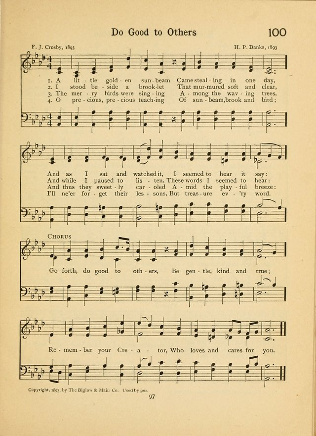 Junior Carols: a collection of sacred songs for Junior Societies, Sunday Schools, the Home Circle page 97