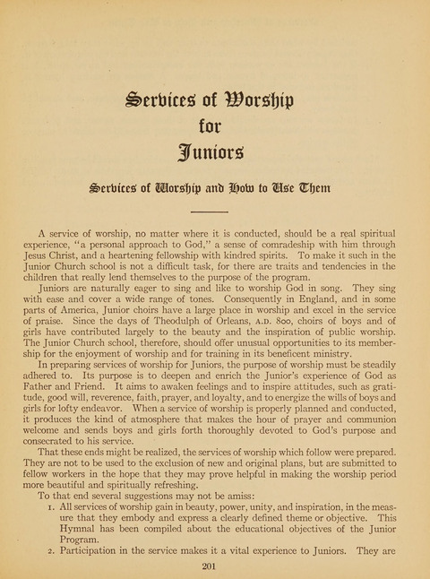Junior Church School Hymnal: for use in the junior section of the church school, in the home, and in junior congragations (Teacher