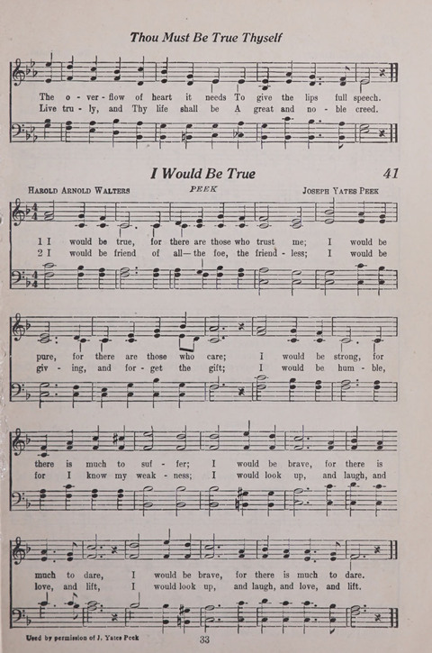 The Junior Hymnal page 33