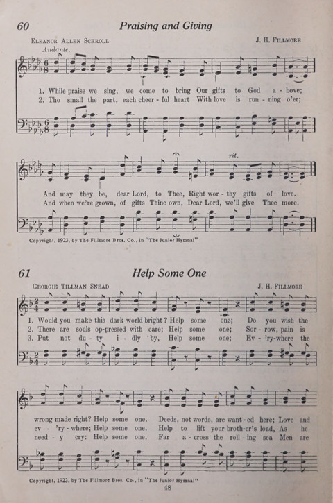 The Junior Hymnal page 48