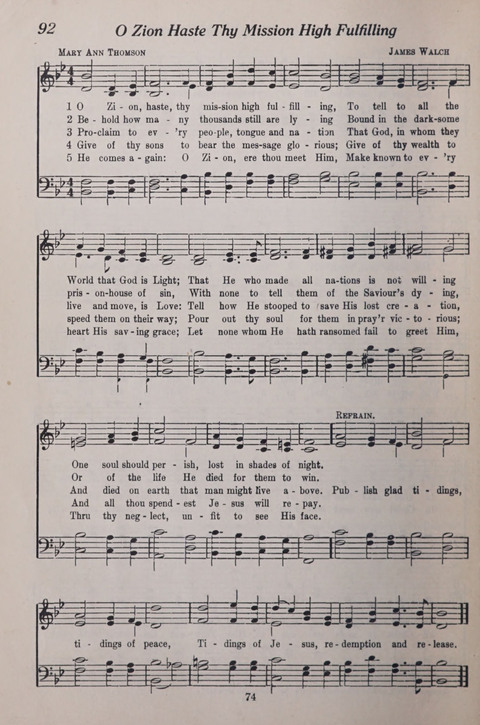 The Junior Hymnal page 74