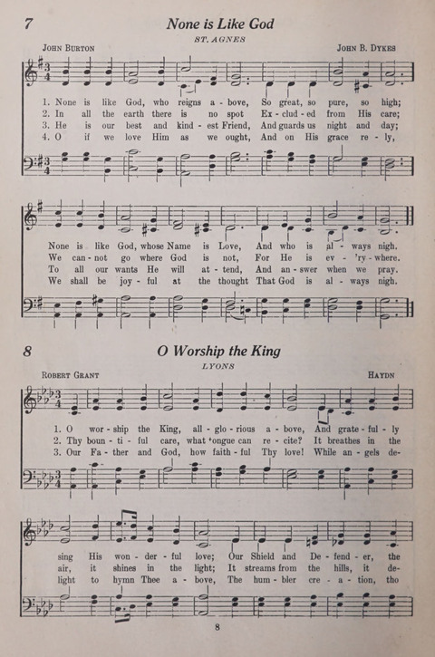 The Junior Hymnal page 8
