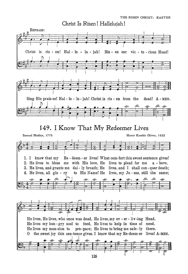 The Junior Hymnal, Containing Sunday School and Luther League Liturgy and Hymns for the Sunday School page 125