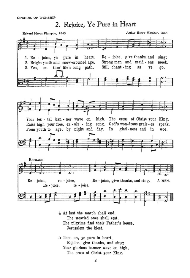 The Junior Hymnal, Containing Sunday School and Luther League Liturgy and Hymns for the Sunday School page 2