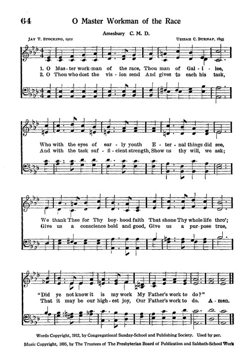 Junior Hymns and Songs: for use in Church School, Sunday Session, Week Day Session, Vacation Session, Junior Societies (Judson Ed.) page 61