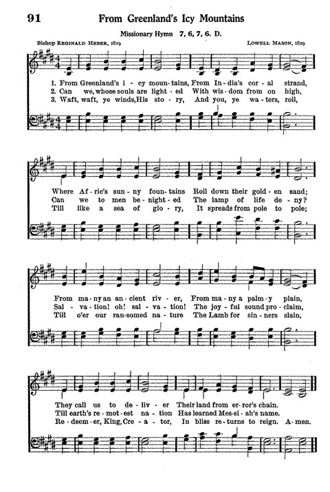 Junior Hymns and Songs: for use in Church School, Sunday Session, Week Day Session, Vacation Session, Junior Societies (Judson Ed.) page 90