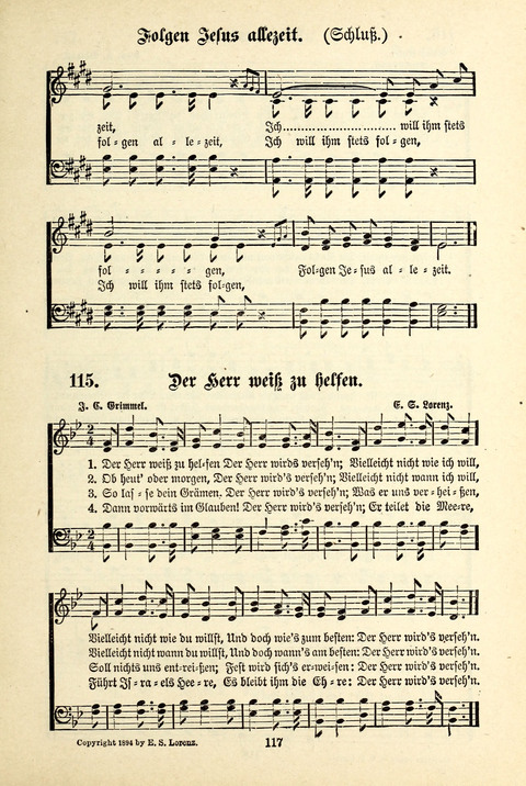 Jubel-Klänge: eine Sammlung geistlicher Lieder für Sonntagschulen und Jugendvereine page 117