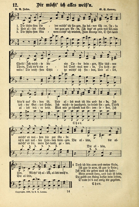 Jubel-Klänge: eine Sammlung geistlicher Lieder für Sonntagschulen und Jugendvereine page 14