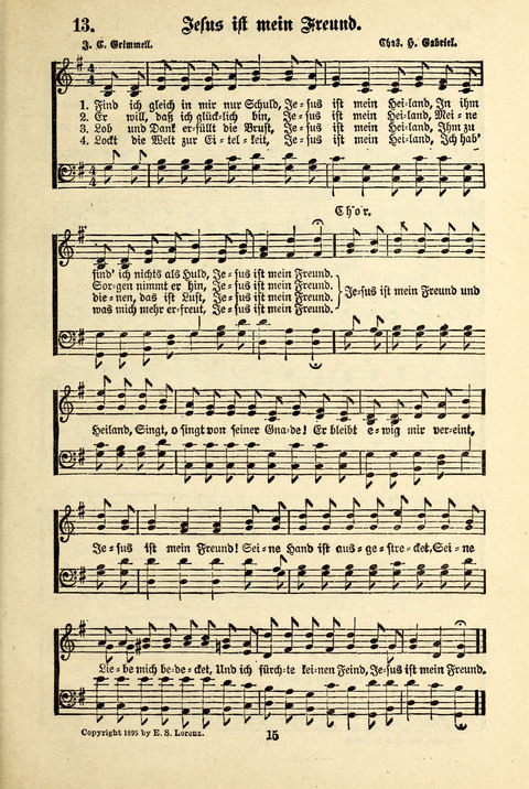Jubel-Klänge: eine Sammlung geistlicher Lieder für Sonntagschulen und Jugendvereine page 15