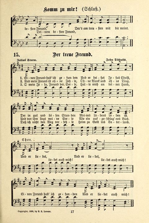 Jubel-Klänge: eine Sammlung geistlicher Lieder für Sonntagschulen und Jugendvereine page 17